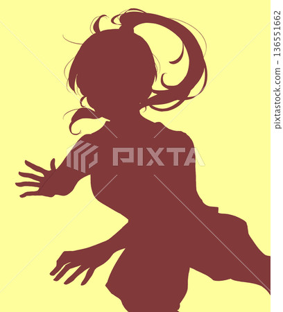 女孩運動剪影 136551662