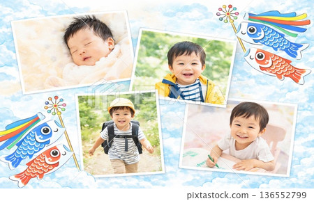 兒童節相框設計 136552799