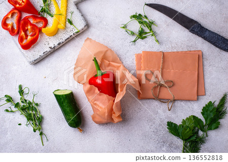 Plastic free reusable beeswax wrap Plastic free reusable beeswax wrap 136552818