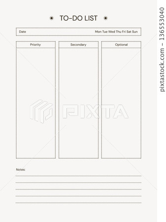 Beige Neutral Simple To-Do List Planner Page A4 Document Printable Beige Neutral Simple To-Do List Planner Page A4 Document Printable 136553040