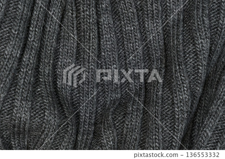 Wrinkled charcoal knit, textured mood shot Wrinkled charcoal knit, textured mood shot 136553332