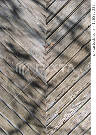 texture of old wooden covering consisting of many wooden elements texture of old wooden covering consisting of many wooden elements 136553338