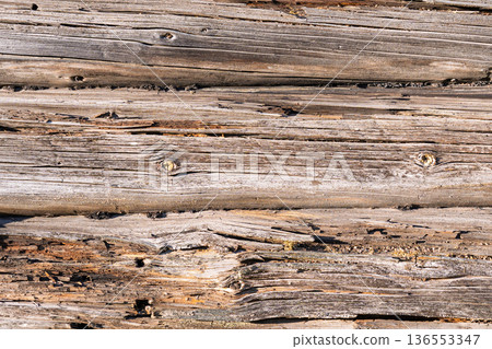 Textured Wooden Logs Beautifully Presented in a Rustic Style for Aesthetic Appeal and Design 136553347