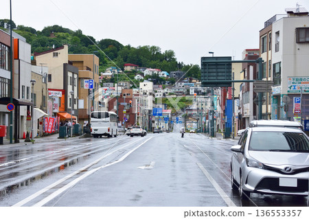 北海道小樽市小樽站附近的風景（夏雨，2023年） 136553357