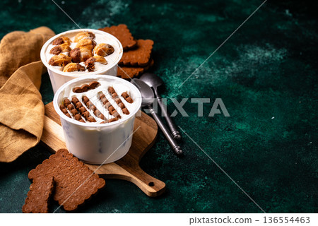 Trendy viral Japanese yogurt cheesecake 136554463