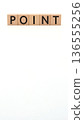 POINT letter block on white background - Simple and bright business material (16cm height, 9cm width) 136555256
