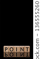 The POINT lettering blocks reflecting against a black background create a luxurious and business-like image (16cm height, 9cm width). 136555260