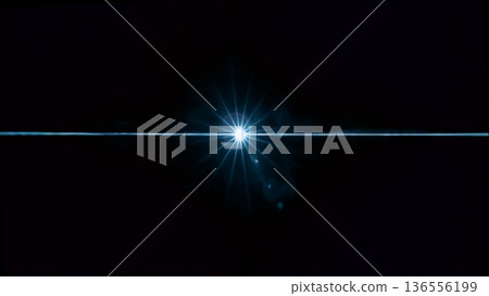 Real Lens Flare Reflections for Overlay or Transition Isolated on Black Background 136556199