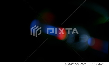Real Lens Flare Reflections for Overlay or Transition Isolated on Black Background 136556239