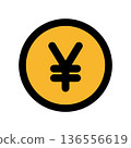 Yen symbol financial icon: expenditure, income, etc. 136556619