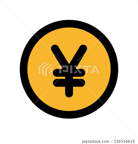 Yen symbol financial icon: expenditure, income, etc. Yen symbol financial icon: expenditure, income, etc. 136556619