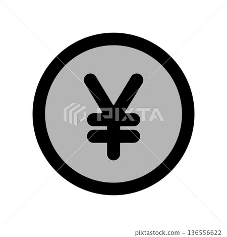 Yen coin icon - Expenses, income, etc. 136556622