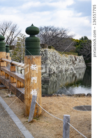 Sakuramon Bridge at Himeji Castle, a World Heritage Site and National Treasure Sakuramon Bridge at Himeji Castle, a World Heritage Site and National Treasure 136557705