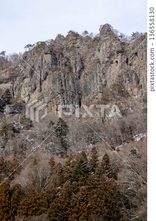 Mount Iwabitsu in winter, Higashiagatsuma Town, Gunma Prefecture Mount Iwabitsu in winter, Higashiagatsuma Town, Gunma Prefecture 136558130