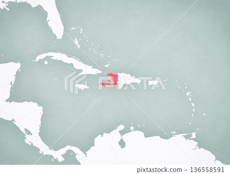 Map of Caribbean islands - Haiti Map of Caribbean islands - Haiti 136558591