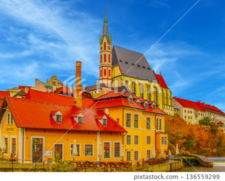 The beautiful city of Cesky Krumlov 136559299