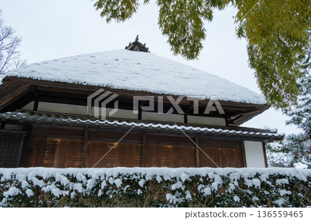 Snow on an old house Snow on an old house 136559465