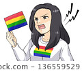 Image of a radical LGBT activist complaining 136559529