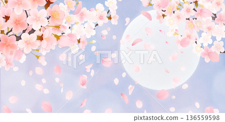 落花櫻花背景素材 落花櫻花背景素材 136559598