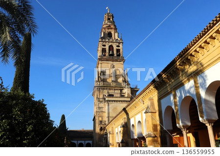World Heritage Site, Historic Centre of Cordoba, Mezquita Minaret, Spain, Europe World Heritage Site, Historic Centre of Cordoba, Mezquita Minaret, Spain, Europe 136559955