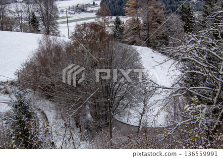 Snowfall in Carinthia, Austria in november 2025 Snowfall in Carinthia, Austria in november 2025 136559991