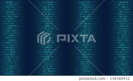 Digital Monolith - High-Density Seamless Binary Code Grid on Deep Teal Gradient Digital Monolith - High-Density Seamless Binary Code Grid on Deep Teal Gradient 136560412