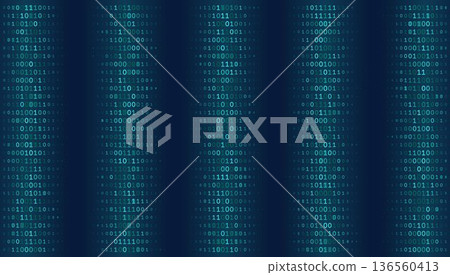Digital Monolith - High-Density Seamless Binary Code Grid on Deep Teal Gradient Digital Monolith - High-Density Seamless Binary Code Grid on Deep Teal Gradient 136560413