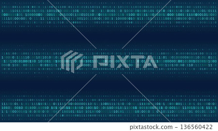 Binary Grid Texture - Cyan Digital Code Field on Dark Blue Gradient Background Binary Grid Texture - Cyan Digital Code Field on Dark Blue Gradient Background 136560422