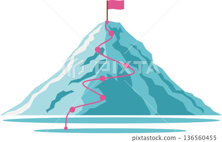 Illustration of a roadmap to achieving your goals Illustration of a roadmap to achieving your goals 136560455