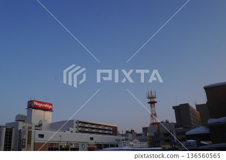 Scenery around Otaru Station in the evening Scenery around Otaru Station in the evening 136560565