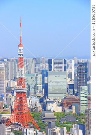 東京鐵塔風景與東京都會風景,東京港區 東京鐵塔風景與東京都會風景,東京港區 136560783