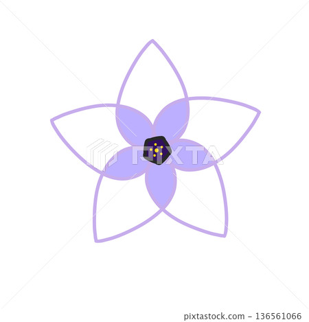 Gentian flower simple icon (white) Gentian flower simple icon (white) 136561066
