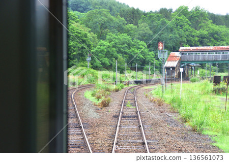 JR Hokkaido Hakodate Main Line: Scenery from the window of a local train from Ginzan Station to Kutchan Station (Summer rain, 2023) JR Hokkaido Hakodate Main Line: Scenery from the window of a local train from Ginzan Station to Kutchan Station (Summer rain, 2023) 136561073