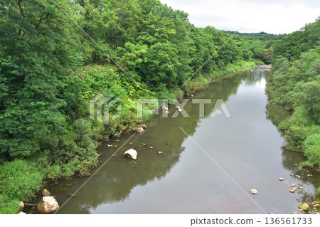 JR Hokkaido Hakodate Main Line: Scenery from the window of a local train from Kutchan Station to Konbu Station (Summer rain, 2023) JR Hokkaido Hakodate Main Line: Scenery from the window of a local train from Kutchan Station to Konbu Station (Summer rain, 2023) 136561733
