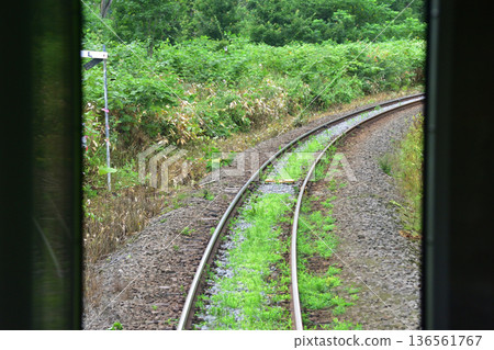 JR Hokkaido Hakodate Main Line: Scenery from the window of a local train from Kutchan Station to Konbu Station (Summer rain, 2023) JR Hokkaido Hakodate Main Line: Scenery from the window of a local train from Kutchan Station to Konbu Station (Summer rain, 2023) 136561767