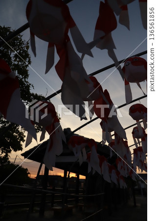 "White-Walled Townscape and Goldfish Lanterns" Tourism in Yanai City, Yamaguchi Prefecture 136561856