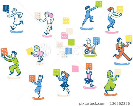 People who can work in the most suitable place with the skills they have cultivated. A global work style where individuals are connected to each other. 136562236