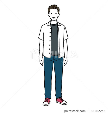 穿著休閒服的年輕人 穿著休閒服的年輕人 136562243