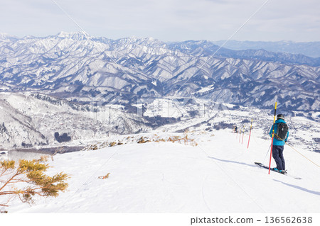View from Happo-one Ski Resort in Hakuba Village, Nagano Prefecture View from Happo-one Ski Resort in Hakuba Village, Nagano Prefecture 136562638