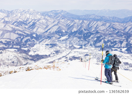 View from Happo-one Ski Resort in Hakuba Village, Nagano Prefecture View from Happo-one Ski Resort in Hakuba Village, Nagano Prefecture 136562639