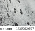 Footprint of snow 136562657