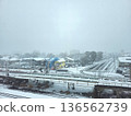 Snow scene in Shonan city 136562739