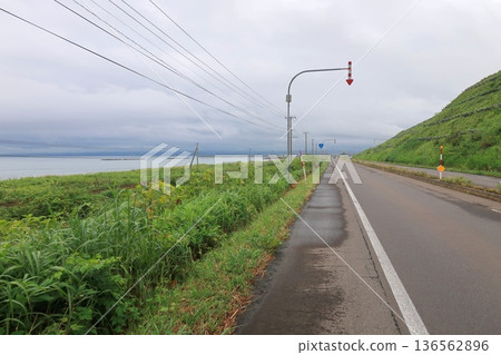 北海道5號國道從大山邊站到山崎站的沿途風景 136562896