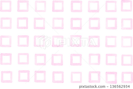 Hand-painted watercolor pink cherry blossom window pattern (frame only) Hand-painted watercolor pink cherry blossom window pattern (frame only) 136562934
