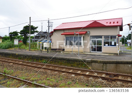 JR北海道函館本線山崎站(2023年夏季雨) JR北海道函館本線山崎站(2023年夏季雨) 136563536