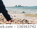 Blue sea and sandy beaches of northern Okinawa. Background material for slideshows and presentations. 136563742