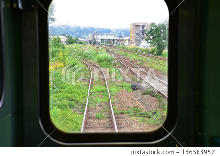 JR Hokkaido Hakodate Main Line: Scenery from the window of a local train from Yamazaki Station to Yamakoshi Station (Summer rain, 2023) JR Hokkaido Hakodate Main Line: Scenery from the window of a local train from Yamazaki Station to Yamakoshi Station (Summer rain, 2023) 136563957