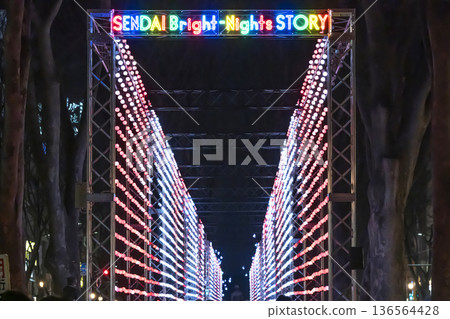 Sendai City Jozenji Sendai Bright Nights Story 136564428