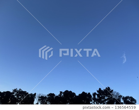 朵朵白雲漂浮在湛藍的天空。 朵朵白雲漂浮在湛藍的天空。 136564559