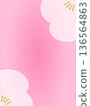 Plum blossoms and Japanese-style vertical design 136564863